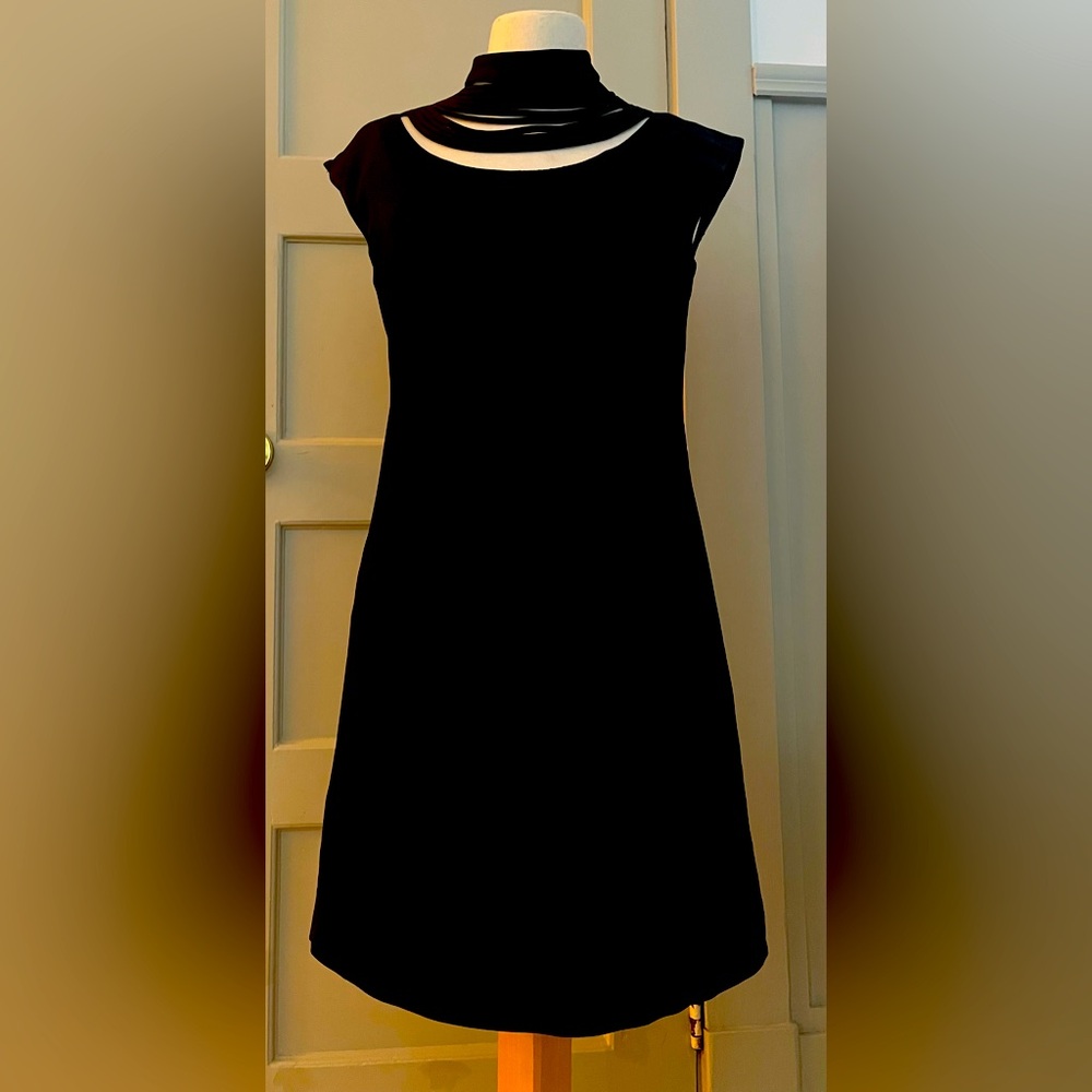 Versace Shift Dress with Neck Detail
